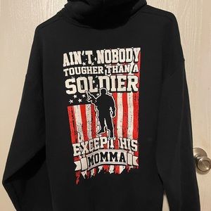 Army Mom, Momma Black Hoodie